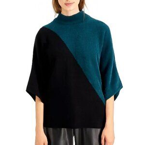 ALFANI Black Mock Neck Kimono Sleeve Sweater Size Petite XL